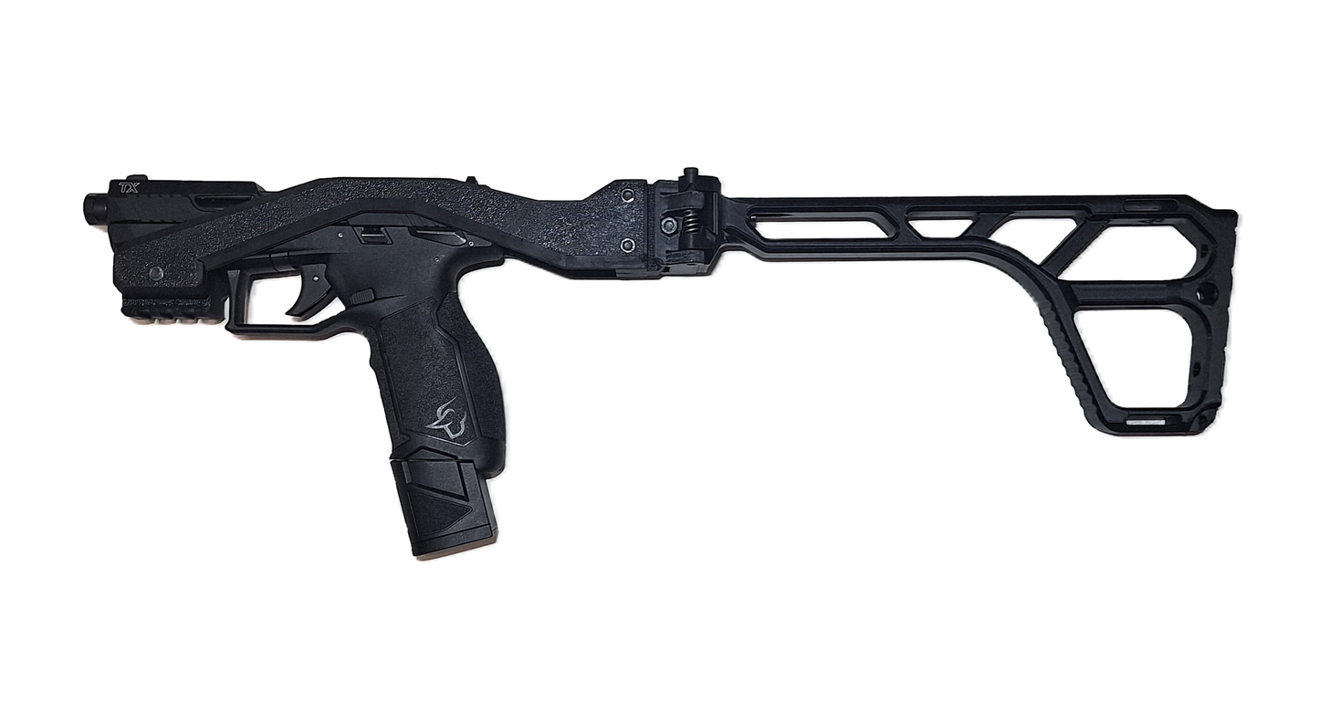 Taurus TX22 Chassis with folding brace kit for tactical compact upgrade and enhanced control