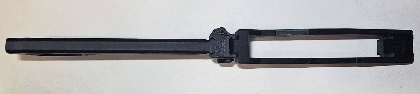 Black Taurus TX22 chassis with folding brace for tactical compact upgrade