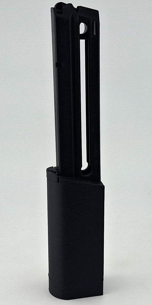 Taurus TX22 magazine extension with +15 round capacity in black durable material