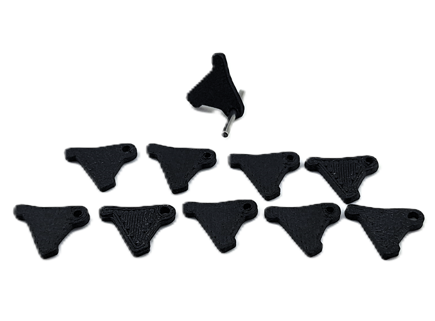 Taurus TX22 disconnector upgrade rounded black PA-6 carbon fiber nylon set of ten pieces