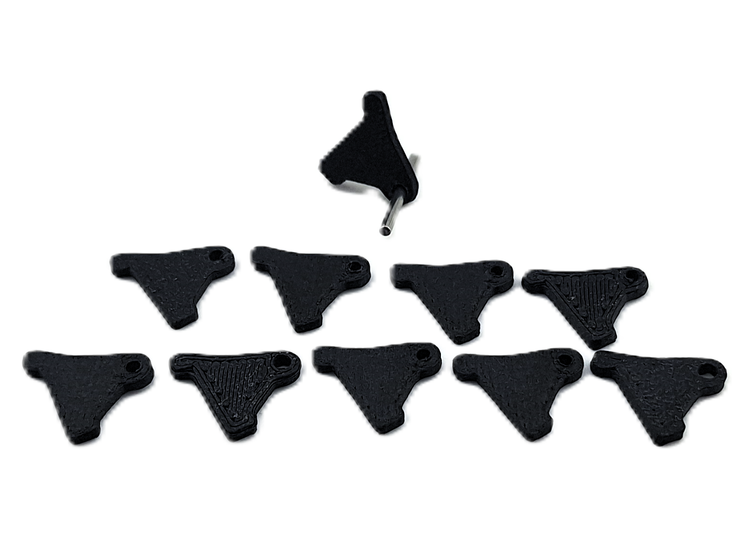 Taurus TX22 disconnector upgrade rounded black PA-6 carbon fiber nylon set of ten pieces