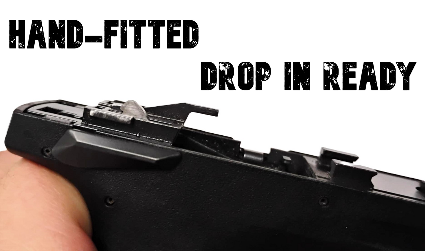 Taurus TX22 ARD trigger disconnector pack, hand-fitted, drop-in ready, durable steel, corrosion-resistant finish