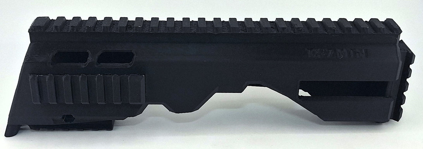 Black modular TX22 MTN Chassis with integrated rail system for improved stability and ergonomics