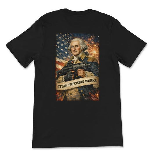 TPW Patriot Series Tee Washington black shirt with American flag and tactical graphics